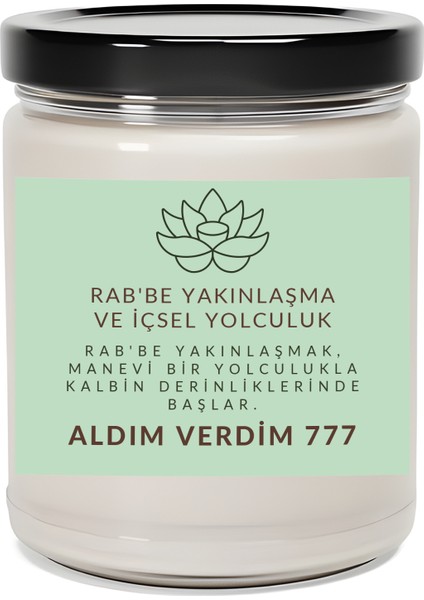 Kalbin Derinlikleri | Aldım Verdim 777 Enerjisi | Sandal Ağacı Kokulu Mum | Meditasyon Mumları Mk-52