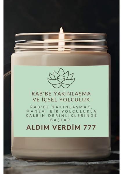 Kalbin Derinlikleri | Aldım Verdim 777 Enerjisi | Sandal Ağacı Kokulu Mum | Meditasyon Mumları Mk-52