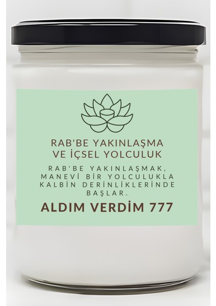 Kalbin Derinlikleri | Aldım Verdim 777 Enerjisi | Sandal Ağacı Kokulu Mum | Meditasyon Mumları Mk-52