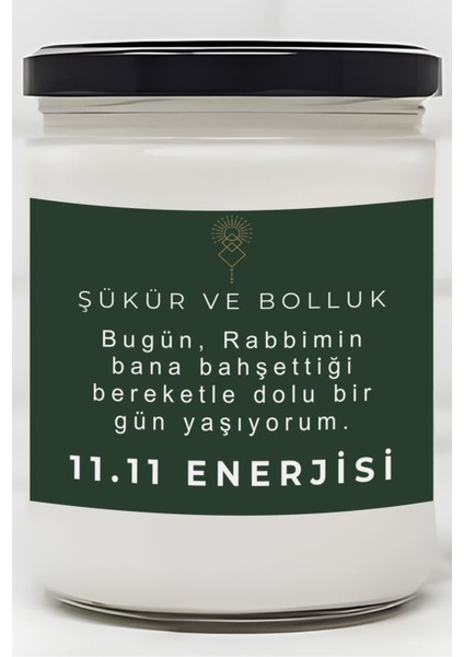 Bahşettiği Bereket | 11.11 Enerjisi | Vanilya Kokulu Mum | Meditasyon Mumları Mk-79