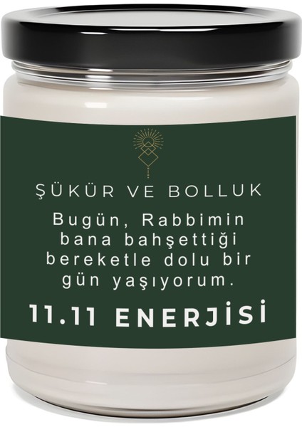 Bahşettiği Bereket | 11.11 Enerjisi | Vanilya Kokulu Mum | Meditasyon Mumları Mk-79