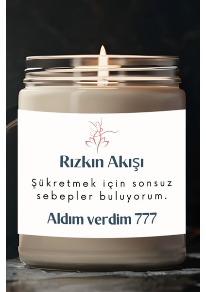 Sonsuz Sebepler Buluyorum | Aldım Verdim 777 Enerjisi | Çilek Kokulu Mum | Meditasyon Mumları Mk-106