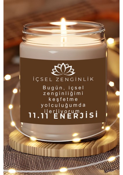 Keşfetme Yolculuğumda Ilerliyorum | 11.11 Enerjisi | Çilek Kokulu Mum | Meditasyon Mumları Mk-117