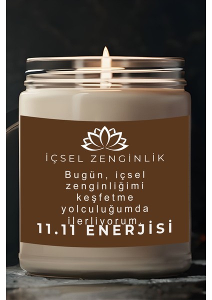 Keşfetme Yolculuğumda Ilerliyorum | 11.11 Enerjisi | Çilek Kokulu Mum | Meditasyon Mumları Mk-117