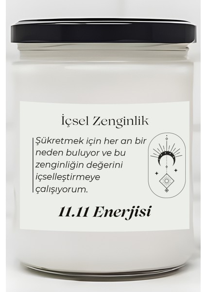 Içselleştirmeye Çalışıyorum |11.11 Enerjisi | Sandal Ağacı Kokulu Mum | Meditasyon Mumları Mk-68