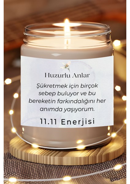 Şükretmek Için Birçok Sebep Buluyor | 11.11 Enerjisi | Vanilya Kokulu Mum | Meditasyon Mumları Mk-139