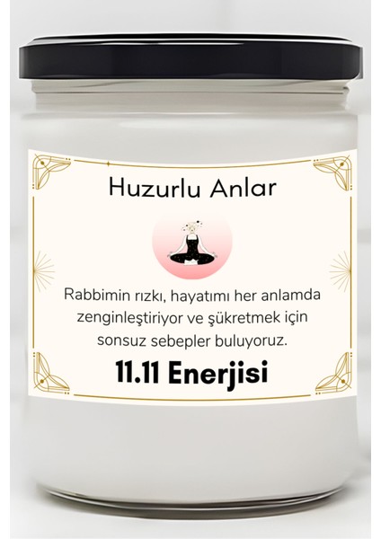 Rabbimin Rızkı | 11.11 Enerjisi | Lavanta Kokulu Mum | Meditasyon Mumları Mk-154