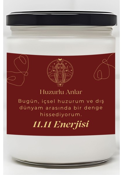 Huzurlu Anlar | 11.11 Enerjisi | Ylang Ylang Kokulu Mum | Meditasyon Mumları Mk-160