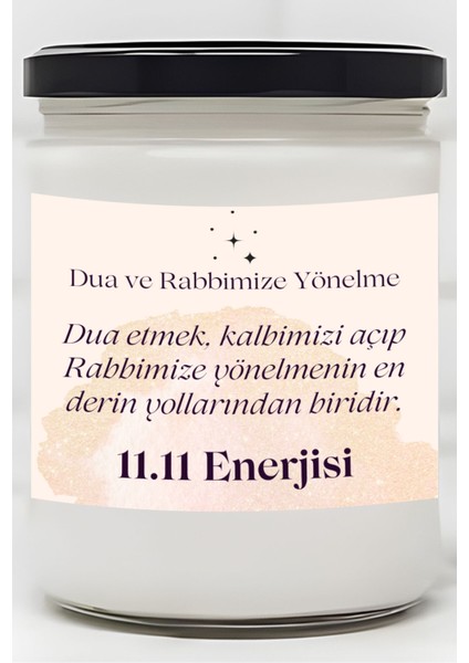 Kalbimizi Açıp Rabbimize Yönelme | 11.11 Enerjisi Çilek Kokulu Mum | Meditasyon Mumları Mk-164