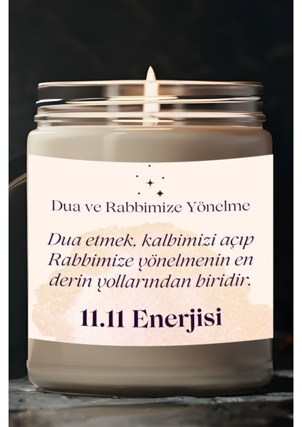 Kalbimizi Açıp Rabbimize Yönelme | 11.11 Enerjisi Çilek Kokulu Mum | Meditasyon Mumları Mk-164