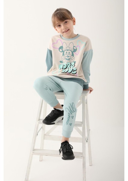 Minnie Mause Bej Kız Çocuk Eşofman Takımı