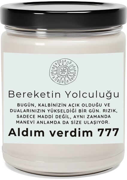 Bereketin Yolculuğu | Aldım Verdim 777 | Ylang Ylang Kokulu Mum | Meditasyon Mumları Mk-205