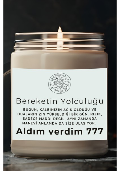 Bereketin Yolculuğu | Aldım Verdim 777 | Ylang Ylang Kokulu Mum | Meditasyon Mumları Mk-205