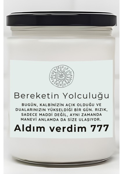 Bereketin Yolculuğu | Aldım Verdim 777 | Ylang Ylang Kokulu Mum | Meditasyon Mumları Mk-205