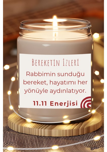 Bereketin Izleri | Aldım Verdim 11.11 Enerjisi | Ylang Ylang Kokulu Mum | Meditasyon Mumları Mk-252