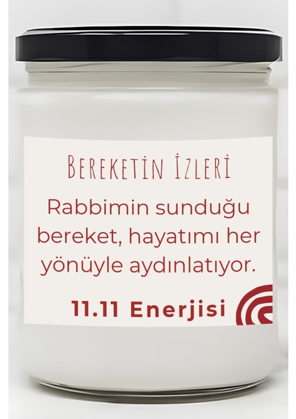 Bereketin Izleri | Aldım Verdim 11.11 Enerjisi | Ylang Ylang Kokulu Mum | Meditasyon Mumları Mk-252