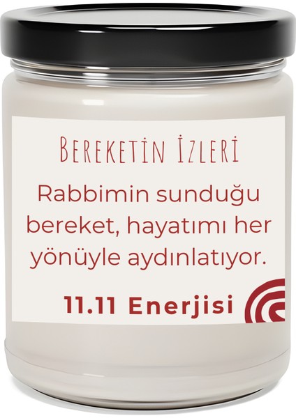 Bereketin Izleri | Aldım Verdim 11.11 Enerjisi | Sandal Ağacı Kokulu Mum | Meditasyon Mumları Mk-254