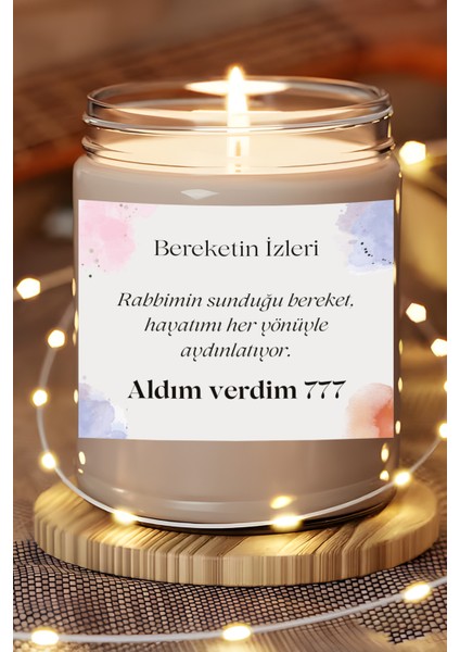 Bereketin Izleri | Aldım Verdim 777 | Ylang Ylang Kokulu Mum | Meditasyon Mumları Mk-257