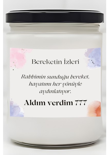 Bereketin Izleri | Aldım Verdim 777 | Ylang Ylang Kokulu Mum | Meditasyon Mumları Mk-257