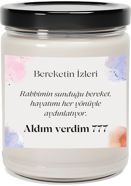 Bereketin Izleri | Aldım Verdim 777 | Ylang Ylang Kokulu Mum | Meditasyon Mumları Mk-257