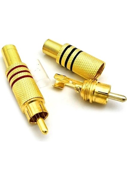 Hq Speed Plus Rca Gold Erkek Konnektör ( 10 Adet )