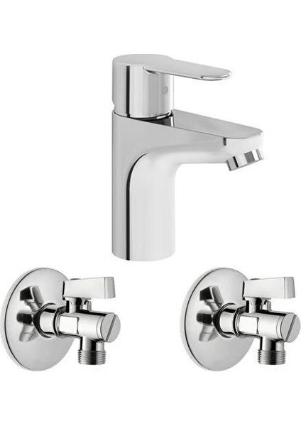 Win S Lavabo Bataryası + A45254 Filtreli Ara Musluk 2li Set