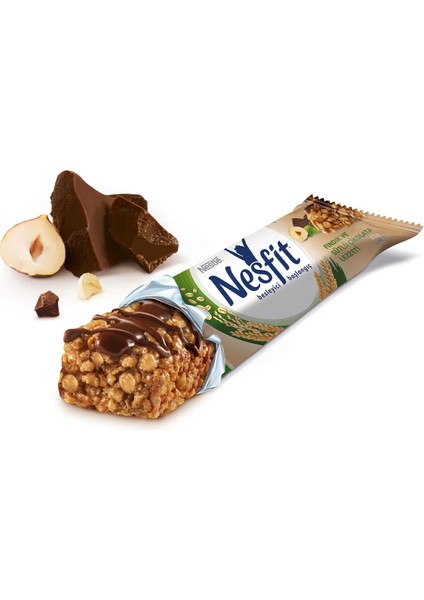 Nesfit Fındıklı ve Sütlü Çikolatalı Bar 22,5 gr x 16 Adet