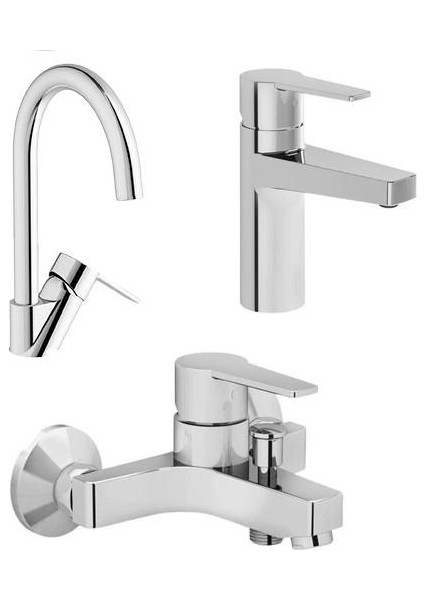 Nora S Banyo + Lavabo + Eviye Bataryası Set