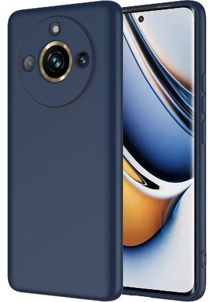 Realme 11 Pro Plus Kılıf Lansman Mat Içi Kadife Pürüzsüz Kaymaz Lacivert