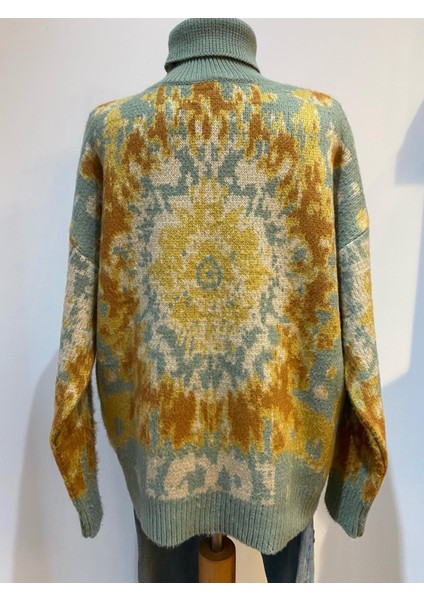 Desenli Oversize Şık Uzun Kazak indirimleri