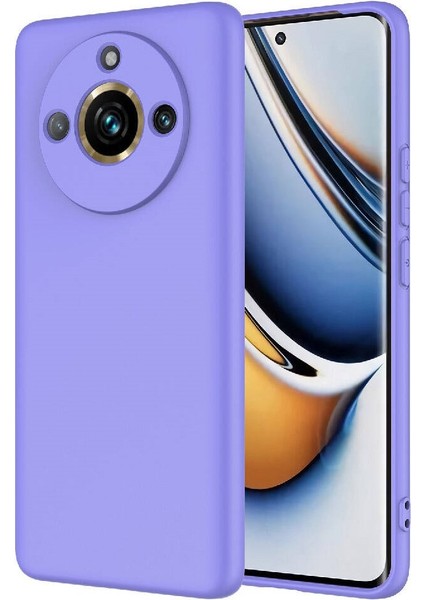 Realme 11 Pro Plus Kılıf Lansman Mat Içi Kadife Pürüzsüz Kaymaz Lila