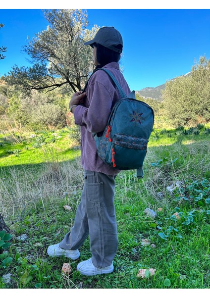 Otantik Etnik Bohem Nakışlı Sırt Çantası