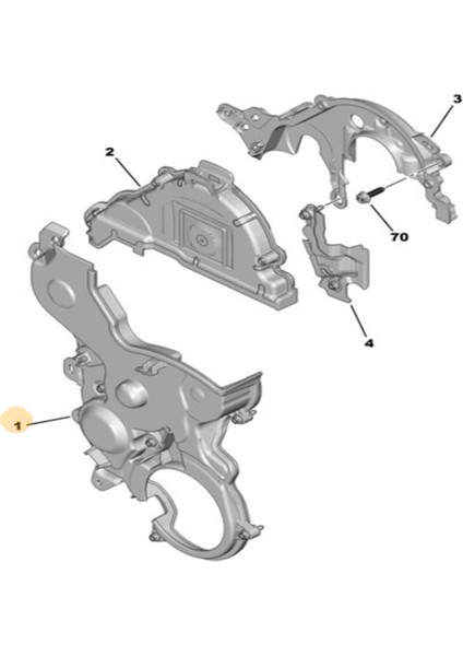 Corsa F 1.5 Dizel Motor Triger Dış Kapağı Psa Marka 9808723480 fiyatları