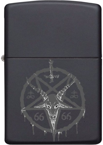 Satanik Mason Keçi 66 Pentagram Yıldız Çember Lazer Silinmez Resimli Benzinli Çakmak indirimleri