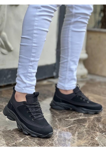 KB-707 Siyah Süet Siyah Yüksek Taban Bağcıklı Günlük Erkek Ayakkabı fırsatları