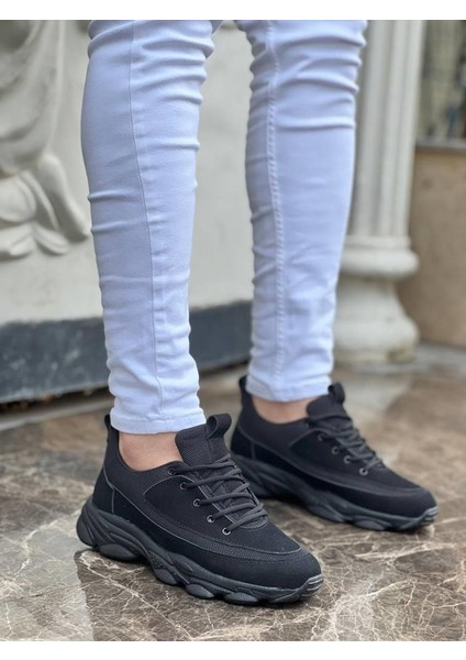 KB-707 Siyah Süet Siyah Yüksek Taban Bağcıklı Günlük Erkek Ayakkabı indirimleri