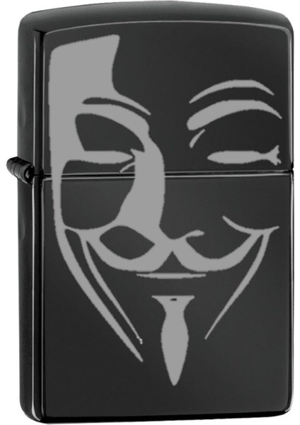 V For Vendetta Maske Sembol Lazer Silinmez Resimli Benzinli Hediyelik Çakmak
