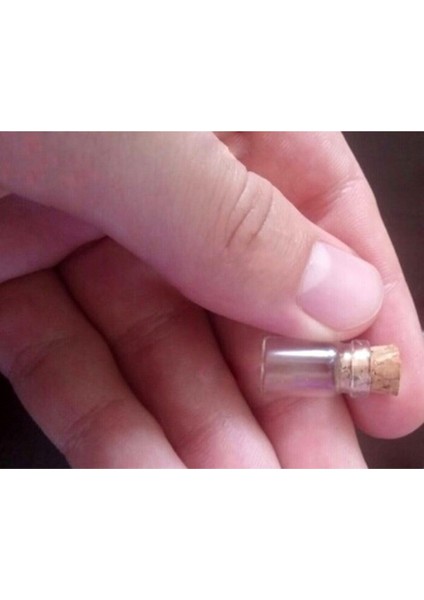 Ufak Cam Şişe Kolye Göz Yaşı Dilek Hatıra Saklama Şişesi 3cm Mantar Tıpalı Deri Kayış modelleri