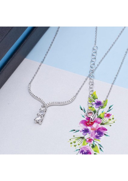 Tria Zirkon Taşlı 925 Ayar Gümüş Kadın Kolye fiyatları