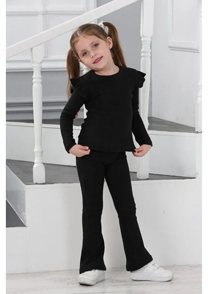 Kmk Raporlu Şardonlu Kız Çocuk Takım (Dar Kalıp, 1 Beden Büyük Almanızı Tavsiye Ederiz)