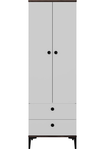 Kalender Dekor Silvia-1 Gardırop, 2 Kapaklı, 2 Çekmeceli SLV03