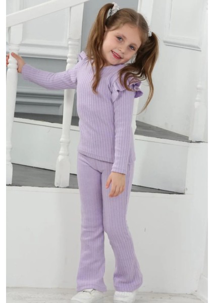 Kmk Raporlu Şardonlu Kız Çocuk Takım (Dar Kalıp, 1 Beden Büyük Almanızı Tavsiye Ederiz)