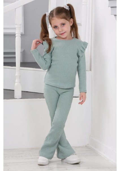 Kmk Raporlu Şardonlu Kız Çocuk Takım (Dar Kalıp, 1 Beden Büyük Almanızı Tavsiye Ederiz)