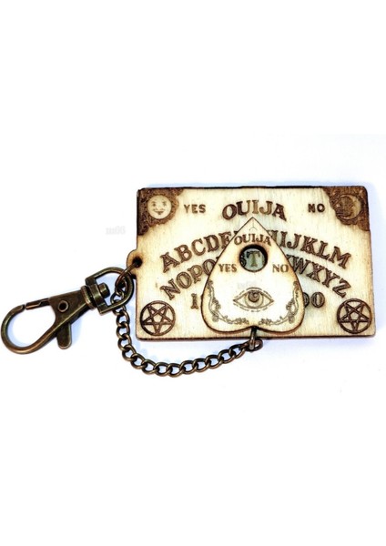 Ahşap Kehanet Ouija Tahtası El Yapımı Anahtarlık Sevimli Mini Harf Tahmin Fal Sunak Levhası 6cm