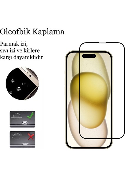 iPhone 15 Plus(6.7") Kırılmaz Cam 5D Tam Kaplayan 9H Temperli Ekran Koruyucu
