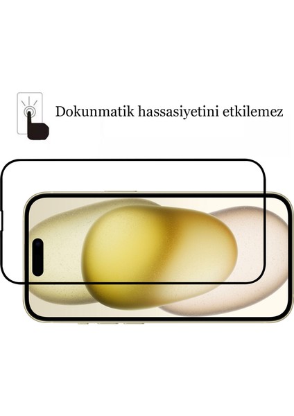 iPhone 15 Plus(6.7") Kırılmaz Cam 5D Tam Kaplayan 9H Temperli Ekran Koruyucu