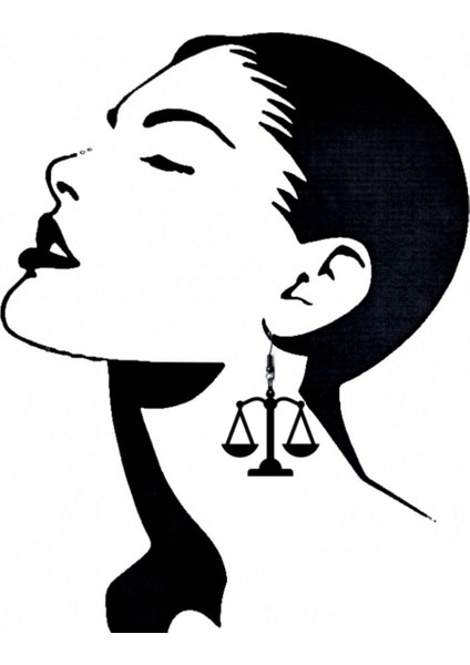 Adalet Terazisi Sallantılı Ender Küpe El Yapımı Kancalı Siyah Akrilik 5cm Hafif indirimleri