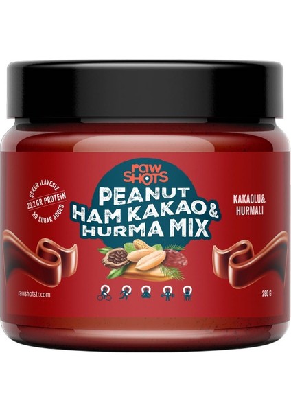 Peanut Ham Kakao & Hurma Mix Yer Fıstığı Ezmesi 280G