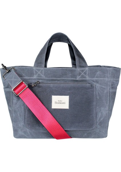 Hishi Tote Bag Denim Mumlu Kanvas Omuz Çantası & El Çantası