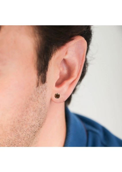 6mm Kahve Renk Zirkon Taşlı Mıknatıslı Küpe 1 Çift Kulak Manyetik Mıknatıs Büyük Hızma fiyatları